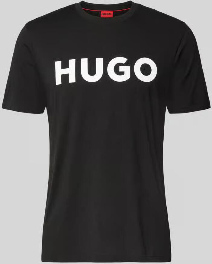 HUGO T-shirt met labelopschrift model 'DULIVIO'