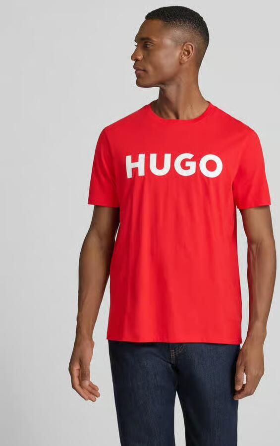 HUGO T-shirt met labelopschrift model 'DULIVIO' - Foto 3