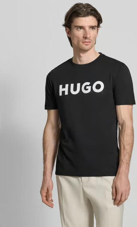 HUGO T-shirt met labelopschrift model 'DULIVIO' - Foto 4