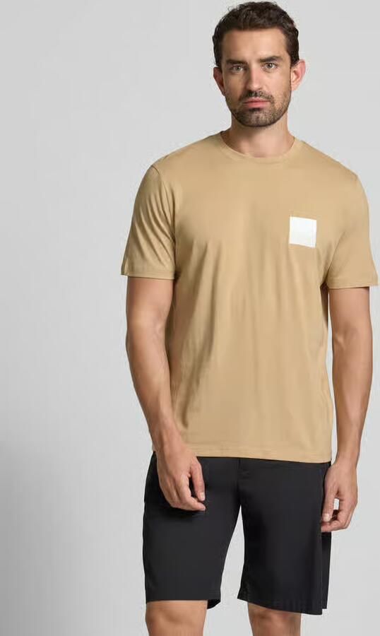 HUGO T-shirt met labelprint en ronde hals model 'Dapusi' - Foto 2