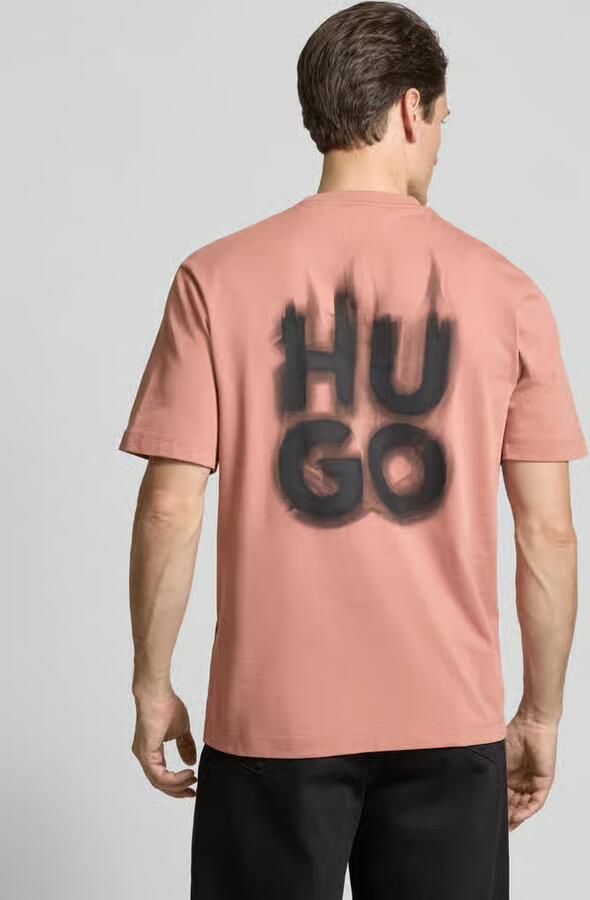 HUGO T-shirt met labelprint model 'Dalsar'