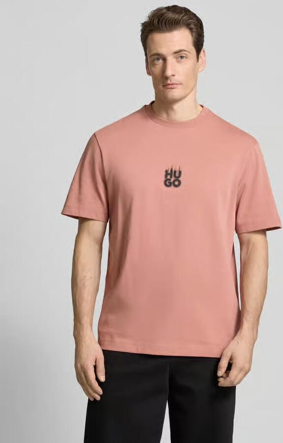 HUGO T-shirt met labelprint model 'Dalsar' - Foto 2