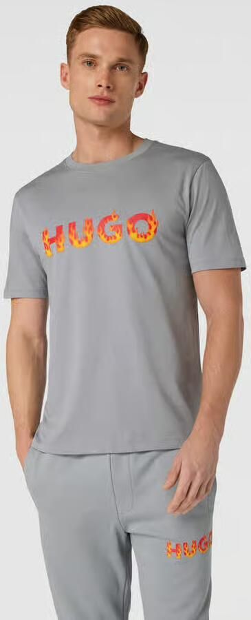 HUGO T-shirt met labelprint model 'Danda' - Foto 2