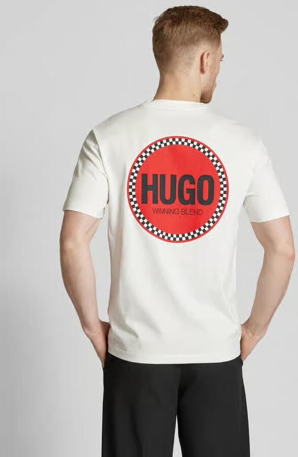 Hugo Boss Witte Katoenen T-shirt Dercho White Heren - Foto 2
