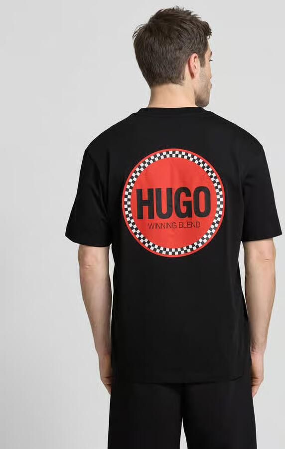 HUGO T-shirt met labelprint model 'Derdcho'