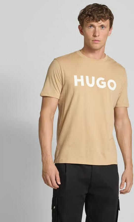 HUGO T-shirt met labelprint model 'DULIVIO' - Foto 2