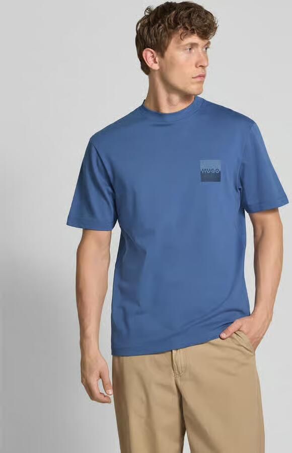 HUGO T-shirt met labelprint model 'Dusplito' - Foto 2