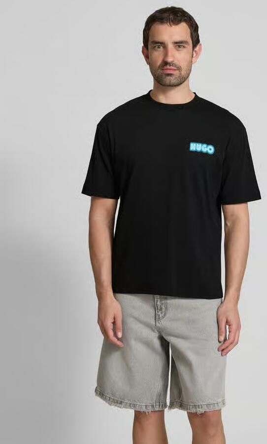 Boss T-shirt Korte Mouw Duwood Neon Back Print T-shirt - Foto 2