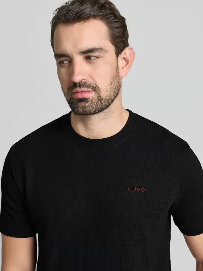 HUGO underwear T-shirt Austin T-Shirt Wafelstructuur en logo-borduursel - Foto 3