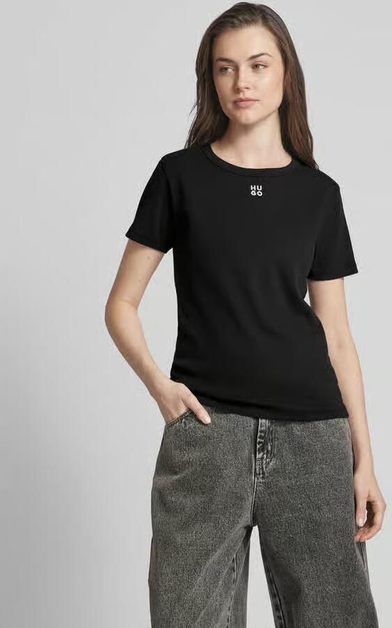 HUGO T-shirt met labelstitching model 'Deloris' - Foto 2