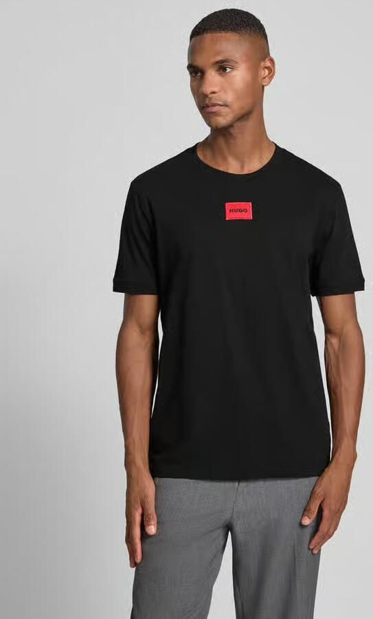 Hugo Boss Zwart T-shirt Regular Fit Jersey Black Heren - Foto 4