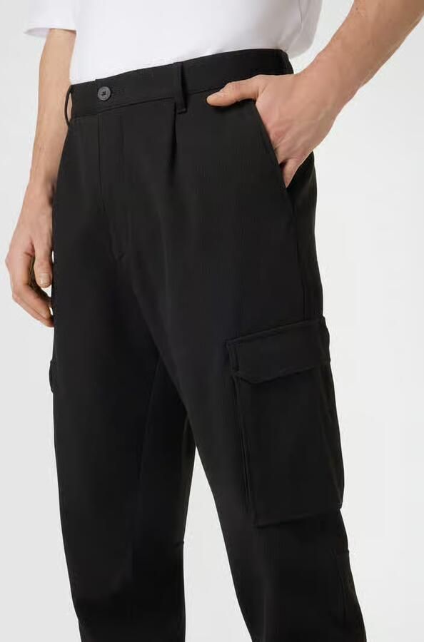 HUGO Tapered fit stoffen broek met bandplooien model 'GALVIN241' - Foto 2