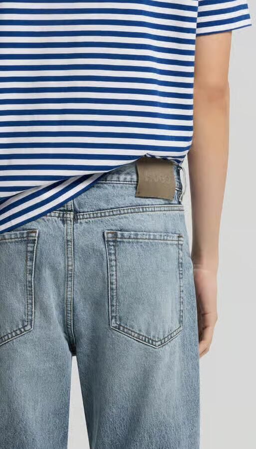 HUGO tapered fit jeans van puur katoen in 5-pocketmodel