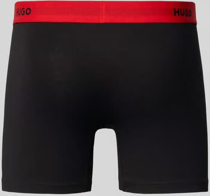 HUGO Trunks met elastische label in band in set van 3 model 'BOXER BRIEF' - Foto 3