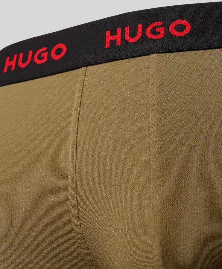 HUGO Trunks van katoenmix met elastische label in band in set van 3