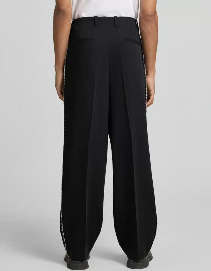 HUGO wide fit broek met bandplooien en met scheerwol model 'FEDIX' - Foto 2
