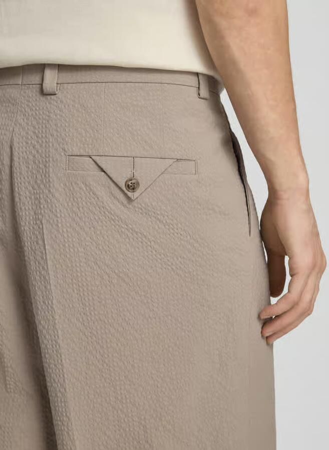 HUGO wide fit chino short van katoenmix