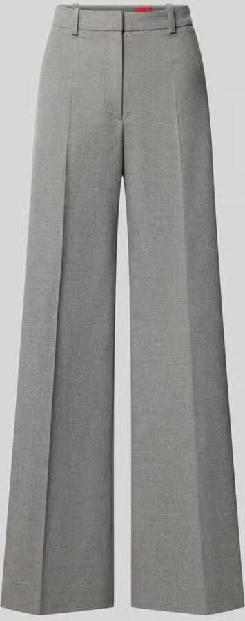 HUGO wide leg broek met bandplooi