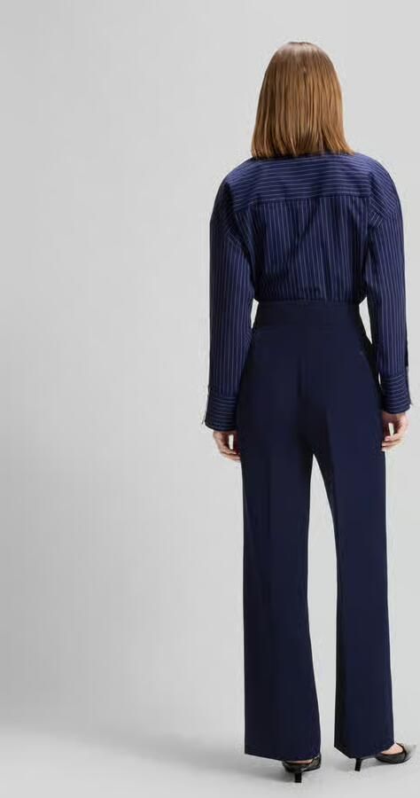 HUGO Wide leg broek met hoge band model 'HIMIA1' - Foto 4