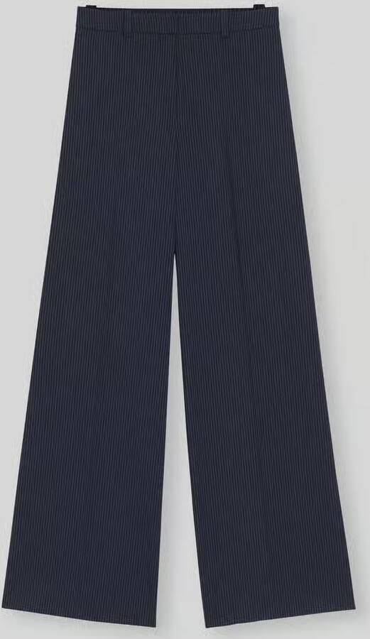 HUGO wide leg broek met krijtstreepmotief - Foto 2