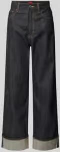 HUGO Wide leg jeans van katoenmix model 'GEABENA'
