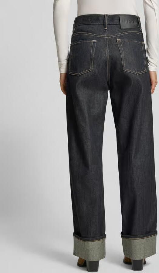 HUGO Wide leg jeans van katoenmix model 'GEABENA' - Foto 3