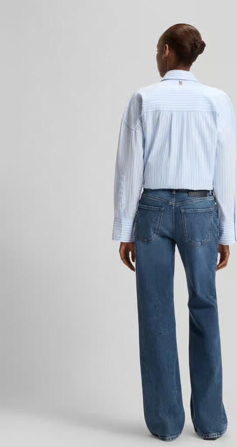 HUGO Wide leg jeans van katoenmix model 'GORINNE'
