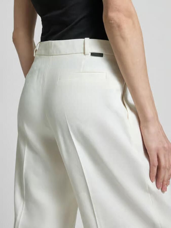 HUGO Wide leg linnen broek met steekzakken model 'Halati' - Foto 2