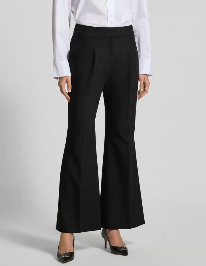 HUGO Wide leg stoffen broek met viscose model 'HAMAIA' - Foto 2