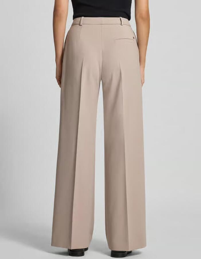HUGO Wide leg stoffen broek met viscose model 'HASMINA' - Foto 2