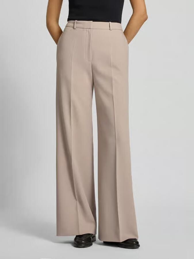 HUGO Wide leg stoffen broek met viscose model 'HASMINA' - Foto 3