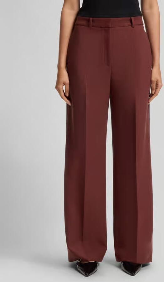HUGO Wijd vallende broek met viscose model 'Hasmina' - Foto 3