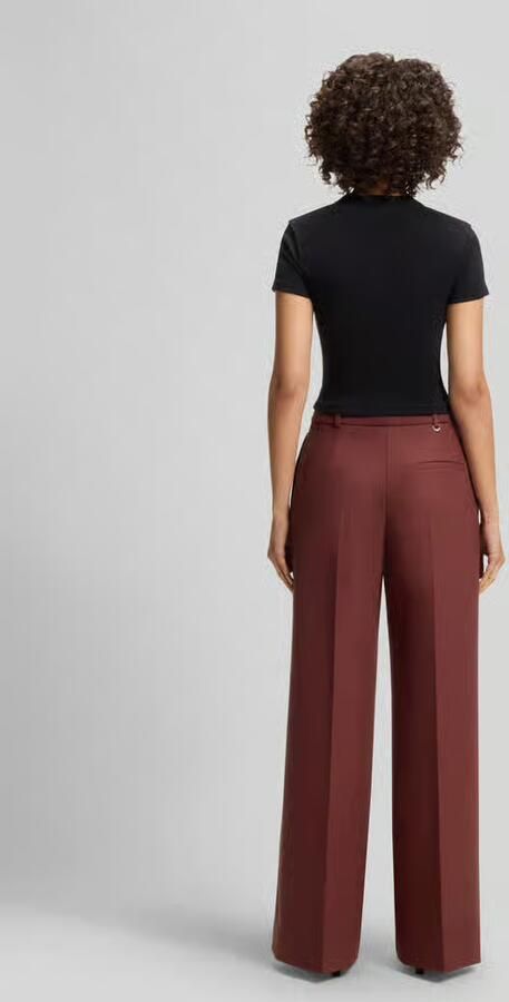 HUGO Wijd vallende broek met viscose model 'Hasmina'