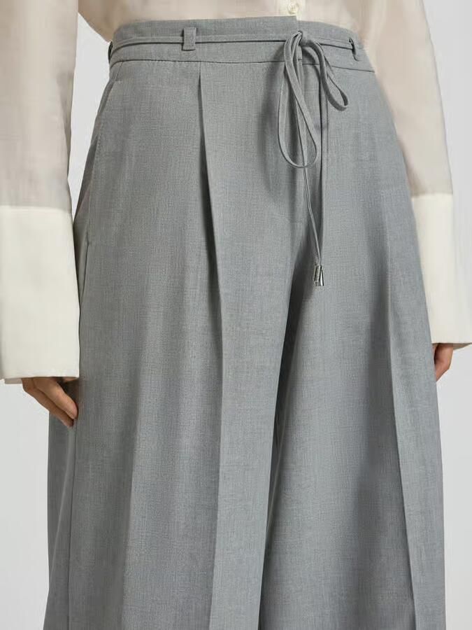 HUGO Wijde broek met viscose model 'HAMINDE' - Foto 2