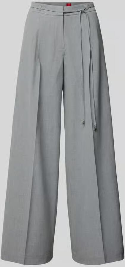 HUGO Wijde broek met viscose model 'HAMINDE'