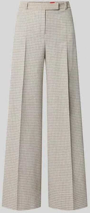 HUGO Wijde broek van katoenmix model 'Herberta'