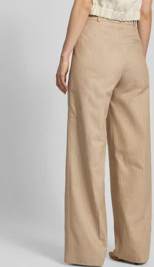 HUGO wijdte broek katoenmix met linnen aandeel model 'HENESA'