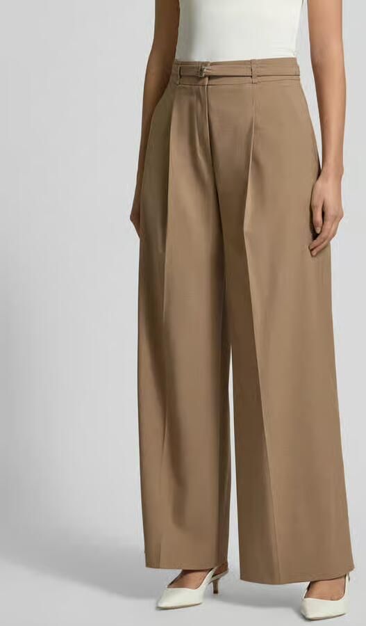 HUGO Wijdte broek met viscose Model 'HAWELSA' - Foto 3