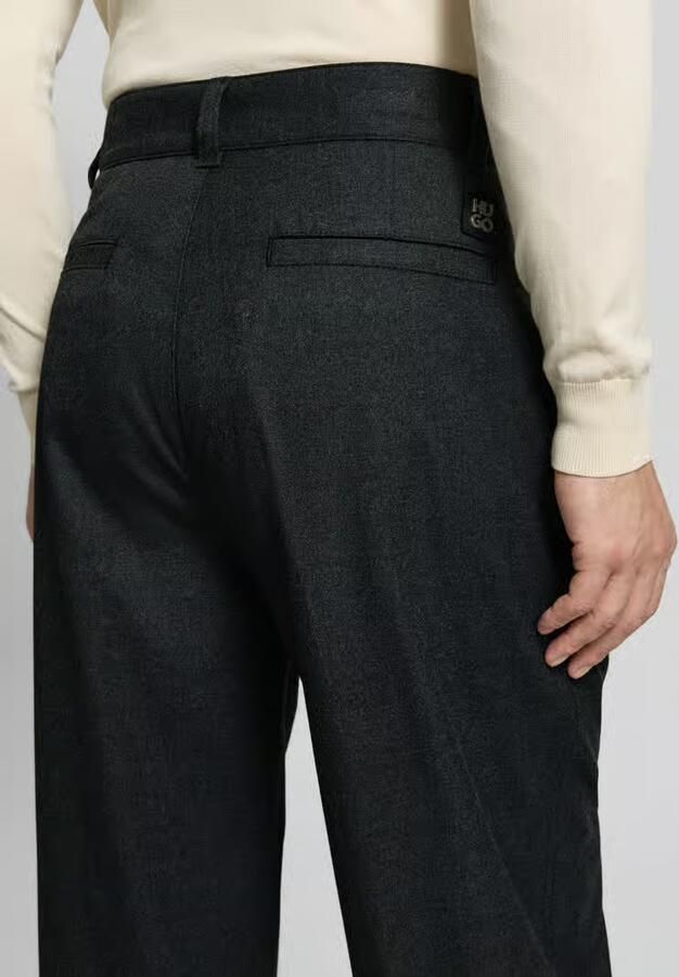 HUGO Wijdvallende broek Met viscose Model 'RIKO261' - Foto 2