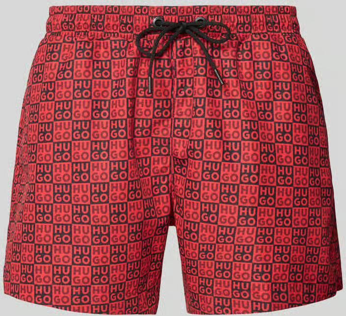HUGO Zwembroek met all-over motief model 'AARON_SWIM'