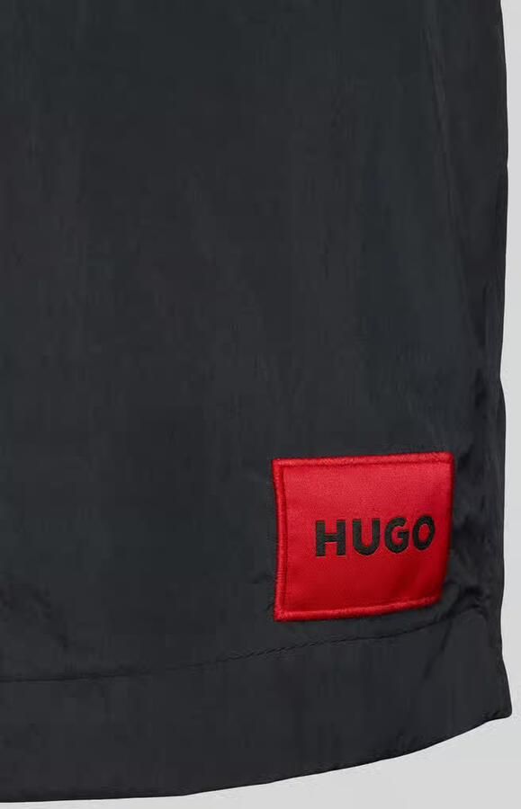 HUGO Regular fit korte zwembroek met labelbadge model 'DOMINICA' - Foto 3