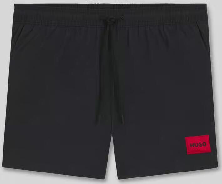 HUGO Regular fit korte zwembroek met labelbadge model 'DOMINICA' - Foto 2