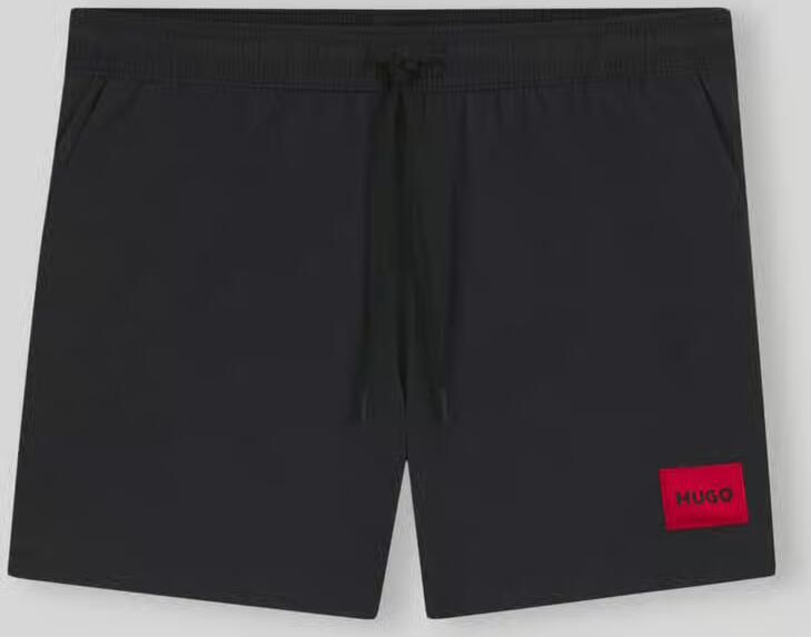 HUGO Regular fit korte zwembroek met labelbadge model 'DOMINICA' - Foto 4