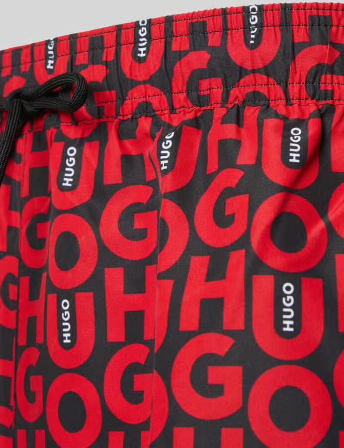 HUGO Zwemshorts met all-overprint model 'NALU'