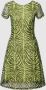 HUGO Knielange jurk met all-over motief model 'Nindisa' - Thumbnail 1