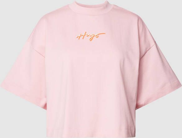 HUGO Kort T-shirt met logoprint