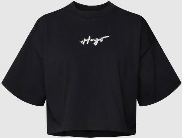 HUGO Kort T-shirt met logoprint