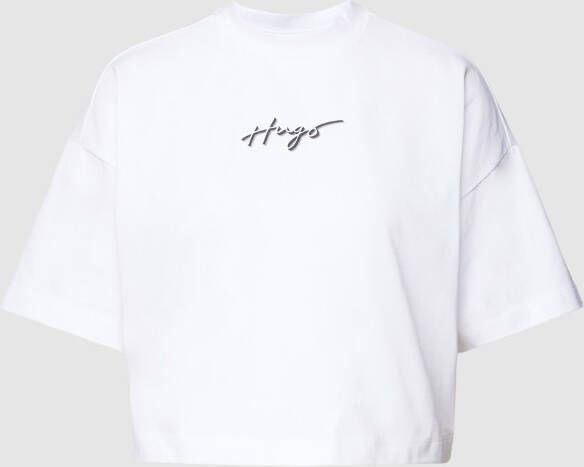 HUGO Kort T-shirt met logoprint