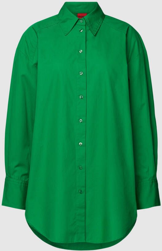 HUGO Lange blouse met overhemdkraag model 'Ennia'