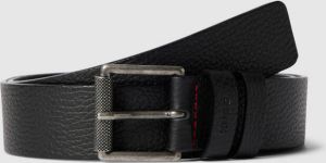 HUGO Leren riem met fijn motief model 'Gabir'